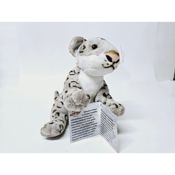 Adventure Planet Snow Leopard 8" Super Soft Plush - Picture 10 of 12